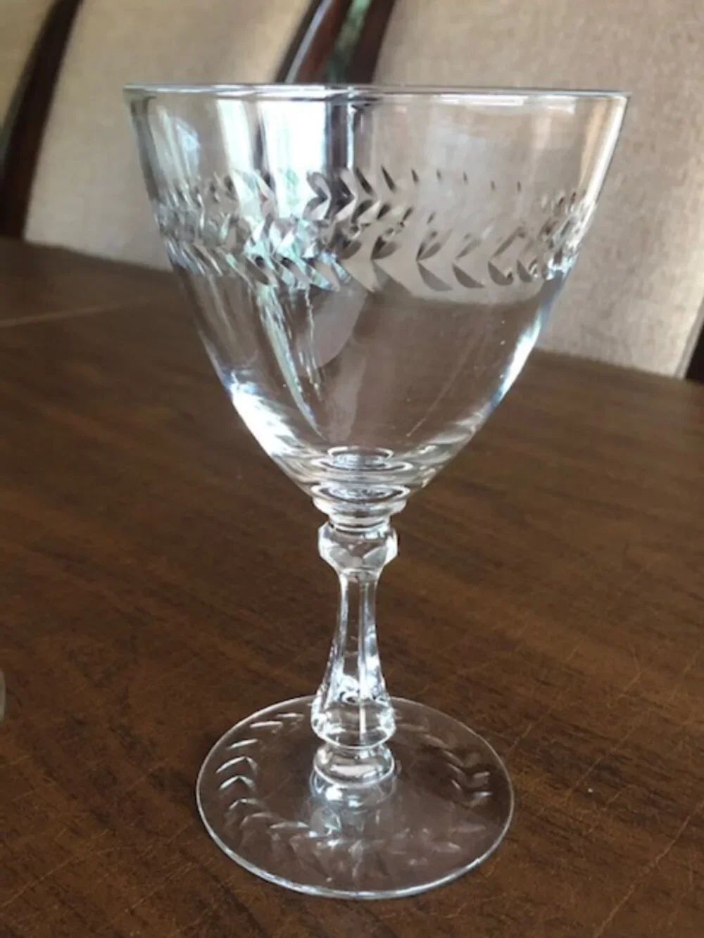 Cambridge Crystal Minton Wreath Etched Water Goblets Set of 12 Elegant Vintage